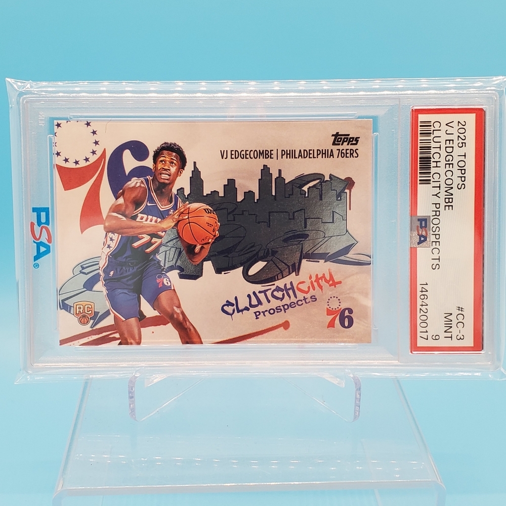 Topps Clutch City Prospects Basketball Card - VJ Edgecombe PSA 9 MINT